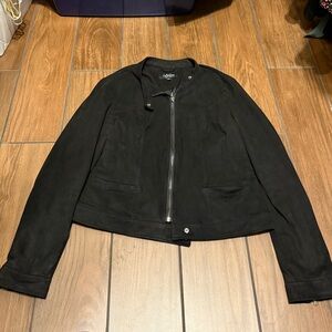 CoffeeShop Faux Suede Black Jacket